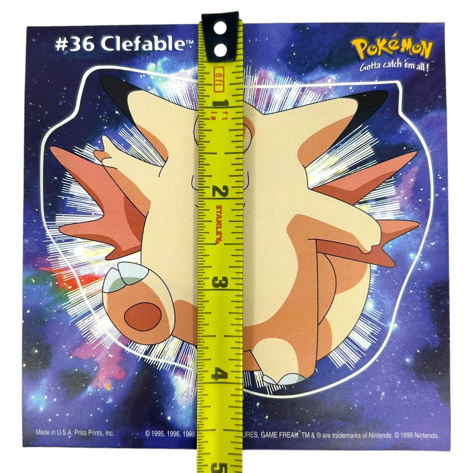Pokemon Collect ’em Stick-Ups Clefable #36 Large 4” Sticker Priss Prints