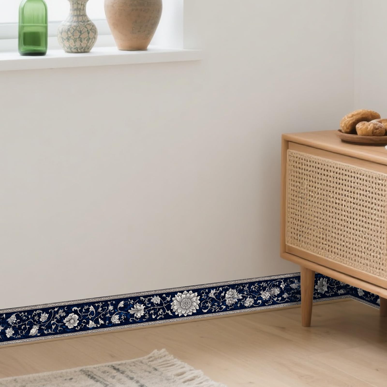 Nuxovilar Wallpaper Border Peel and Stick, Vintage 3.9" x 196.9", LU08537