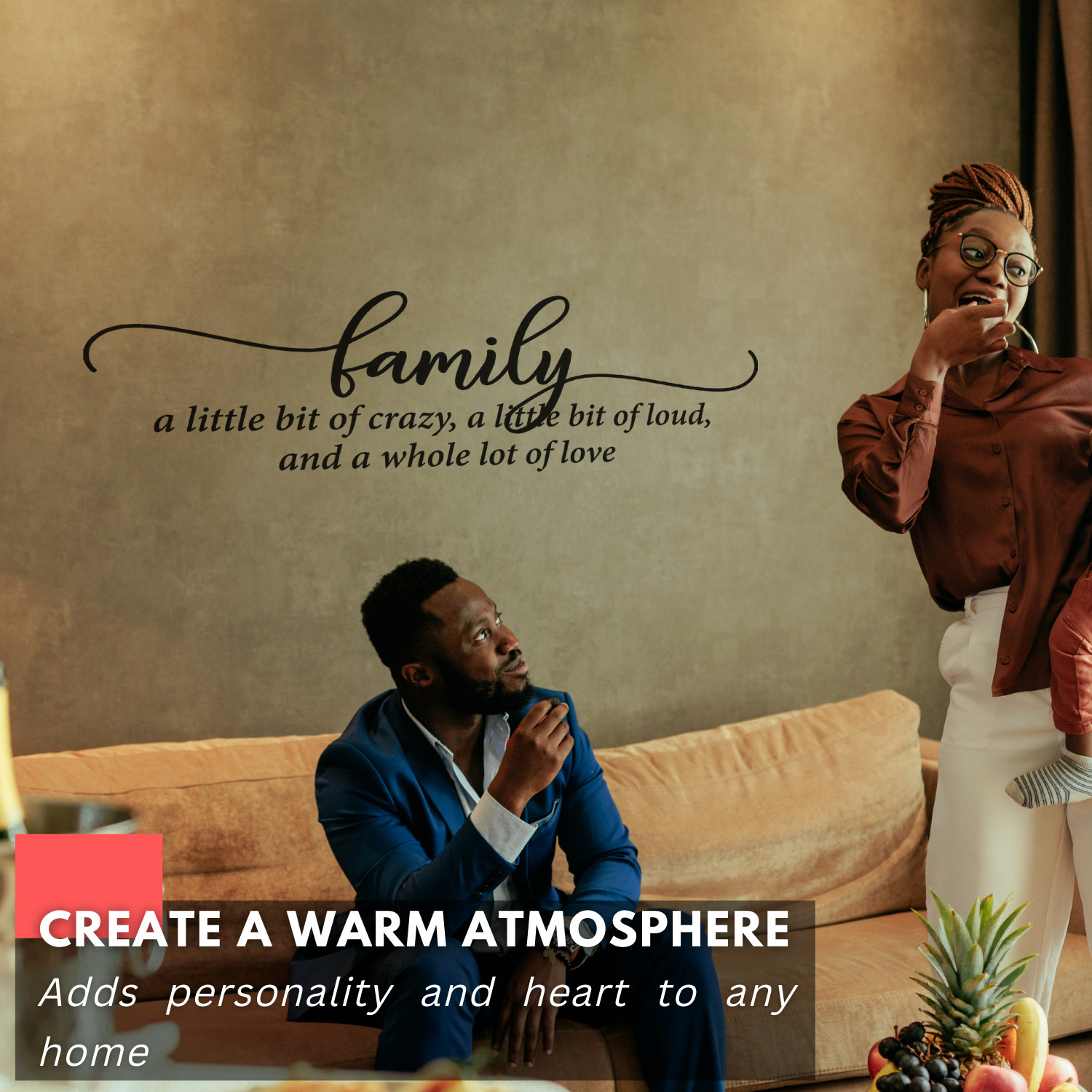 Inspirational Family Wall Decal Sticker Home Decor Quote Vinyl Art Little Crazy