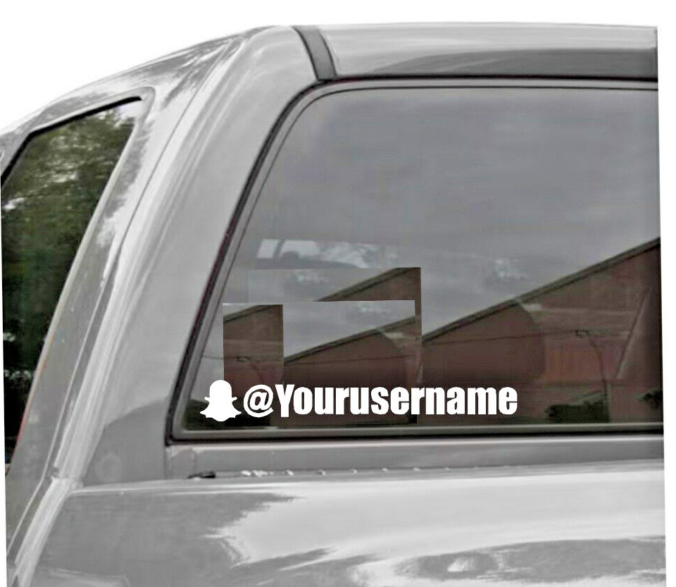 2x CUSTOM YOUR USERNAME Snapchat VINYL DECAL STICKER 2 Set