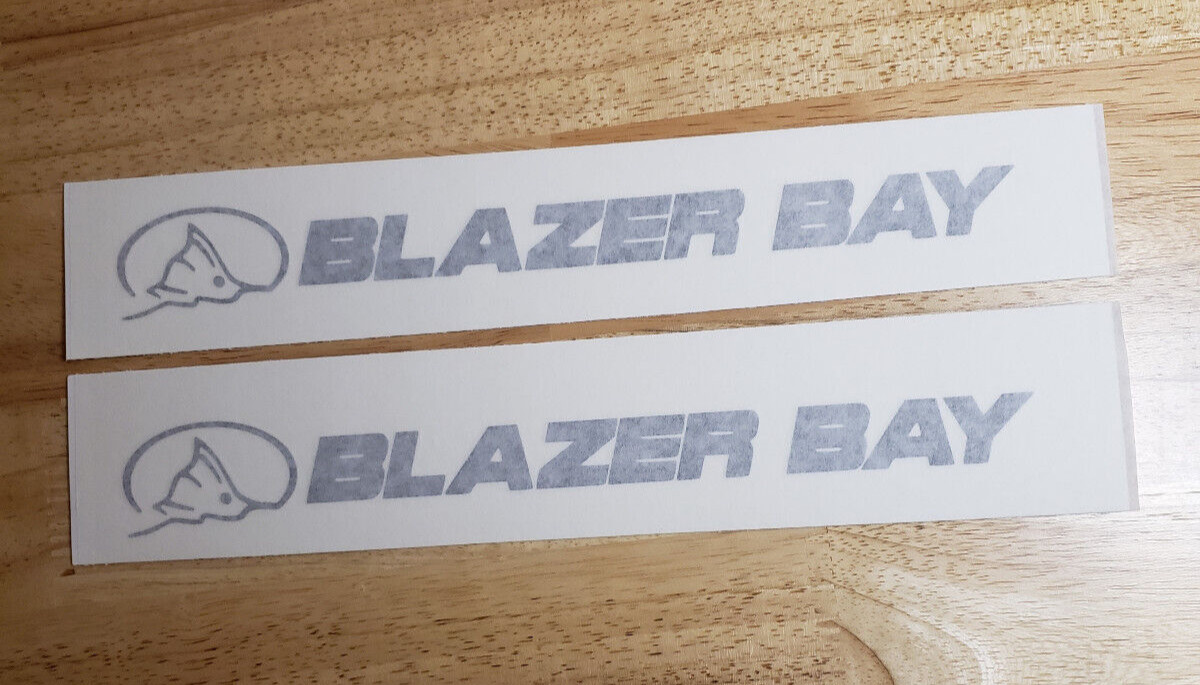 Blazer Bay Boat Decals Stickers GLOSS BLACK 50×5.8"(2) FAST USA