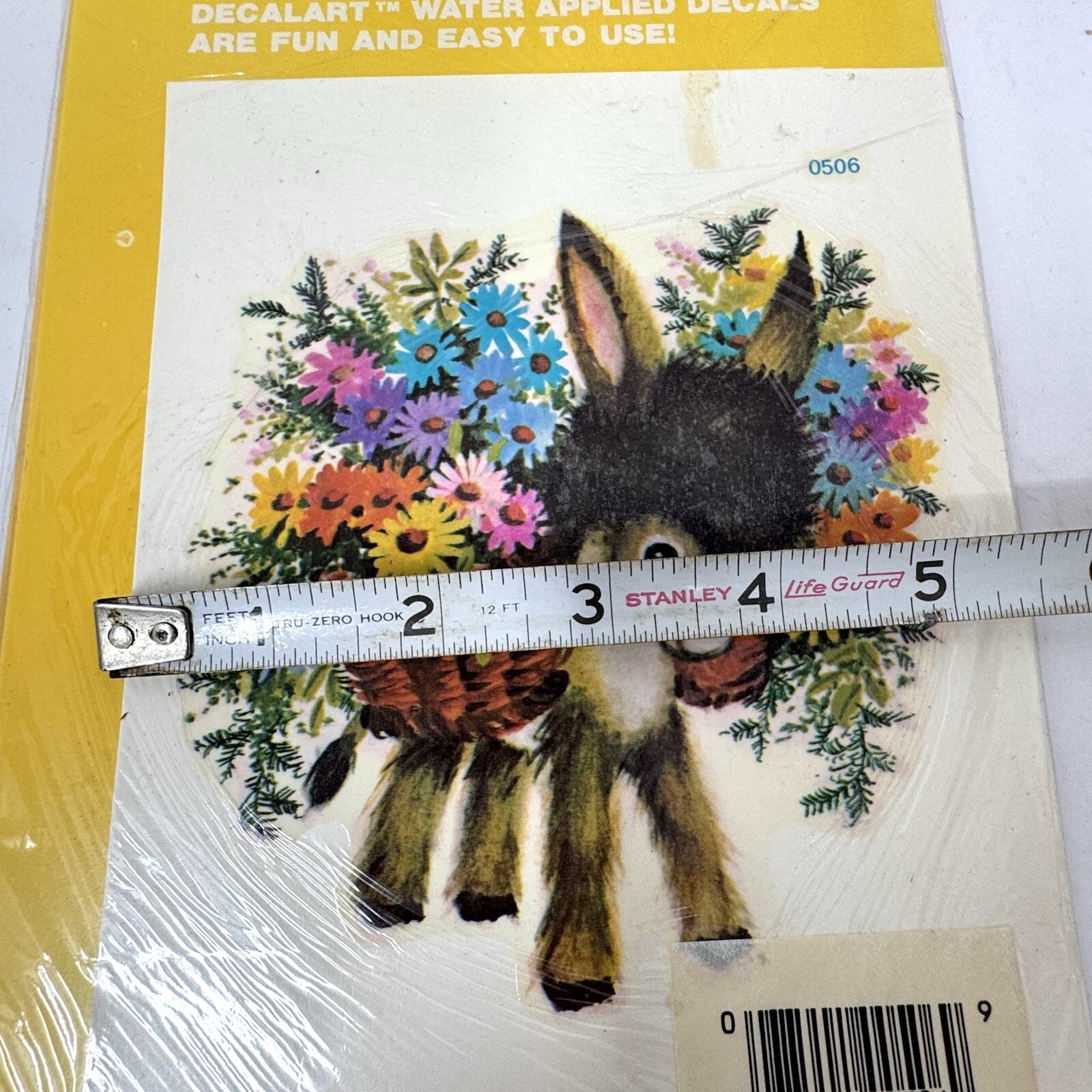 NEW Vintage Meyercord Decals Donkey Mule Flowers