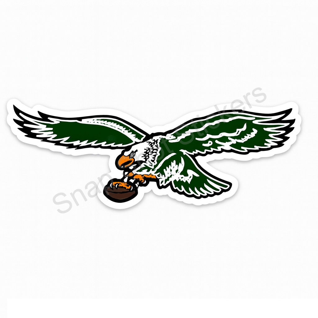 Philadelphia Green Silver Football Weather Resistant Vinyl Sticker/Decal 03