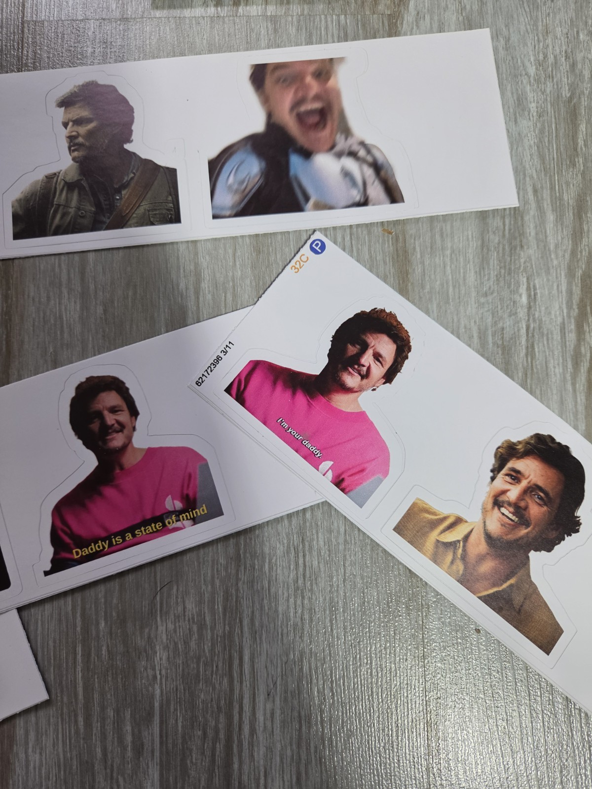 Pedro Pascal Sticker Pack Lot of 14 Vinyl Decal Meme TV Movie Character Assorted