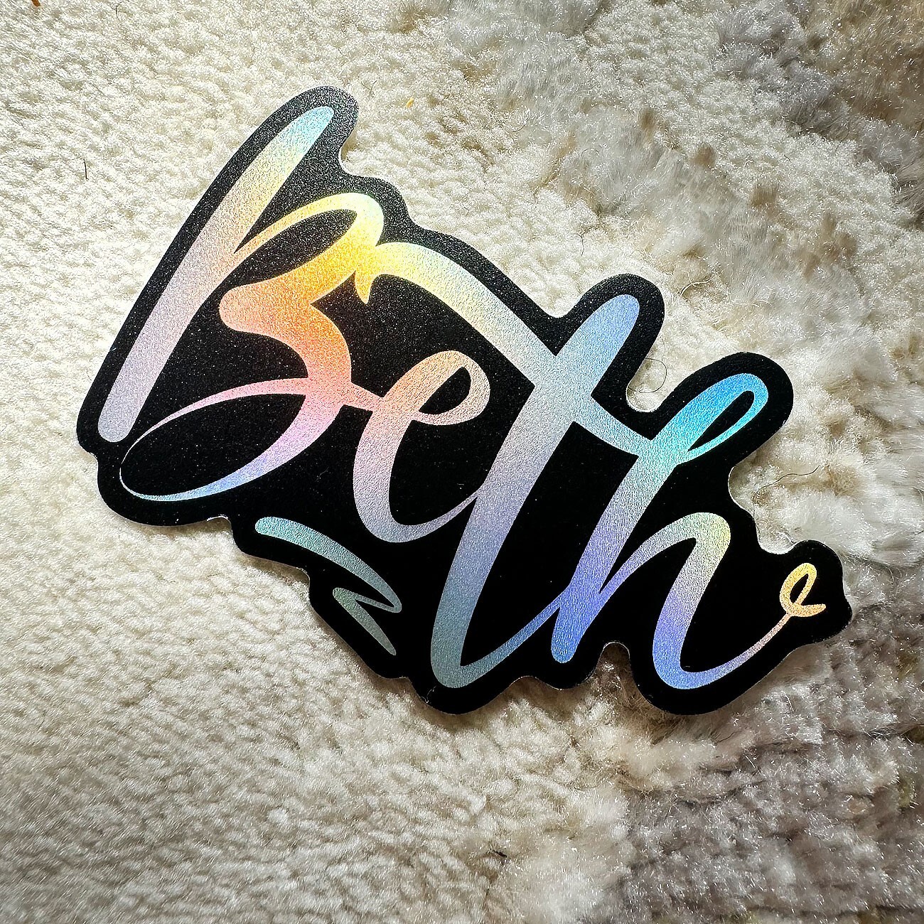 Name Sticker : BETH | 6PC Pack | for school or Office | graffiti | Calligraphy