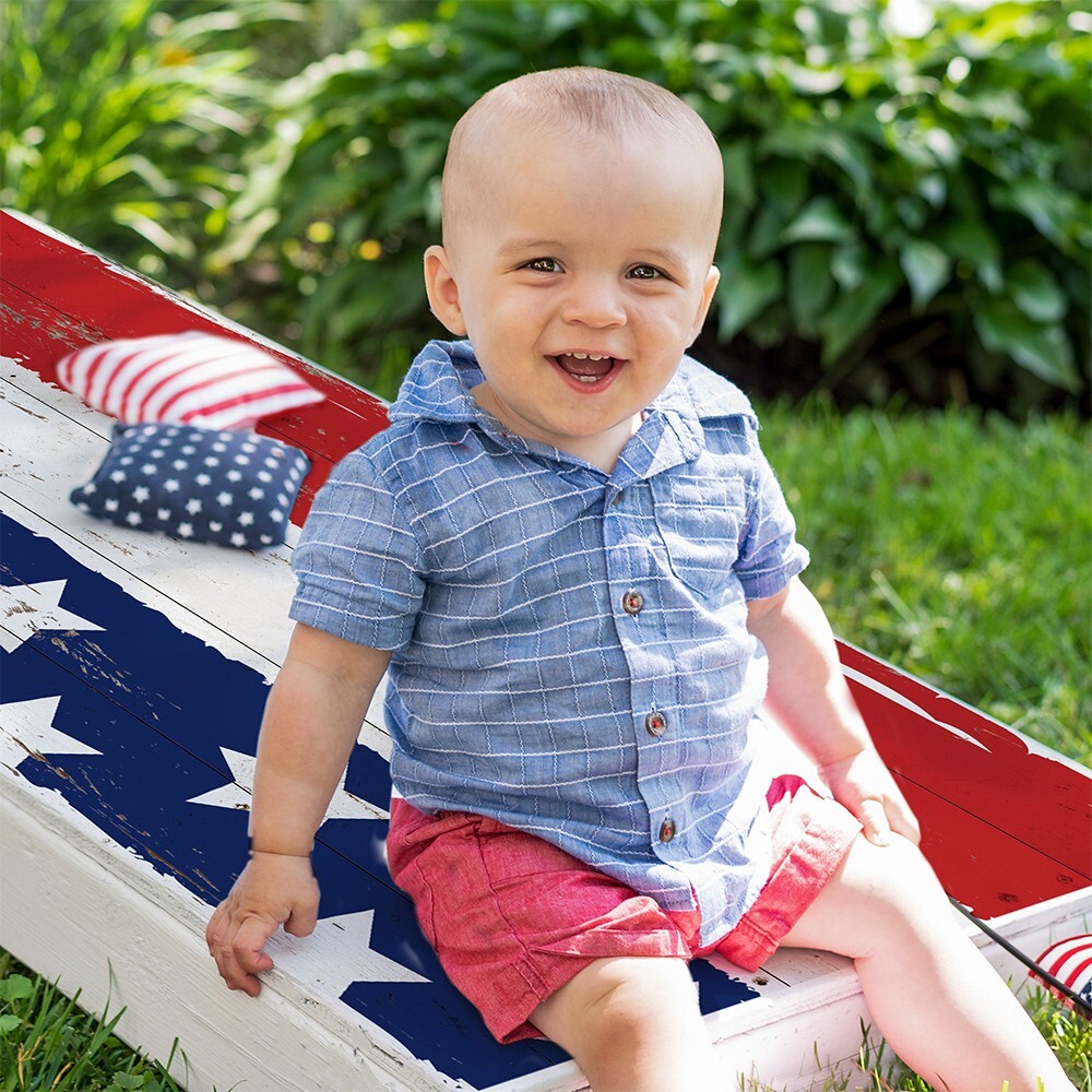Stars and Stripes US American Flag Cornhole Board Wraps and Decals Vinyl Sticker