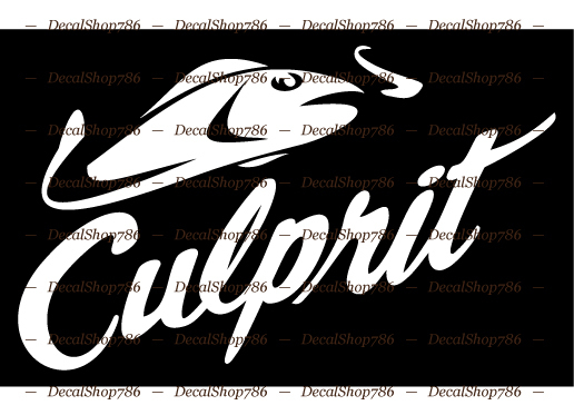 Culprit Lures – Fishing / Outdoors Sports – Vinyl Die-Cut Peel N' Stick Decal