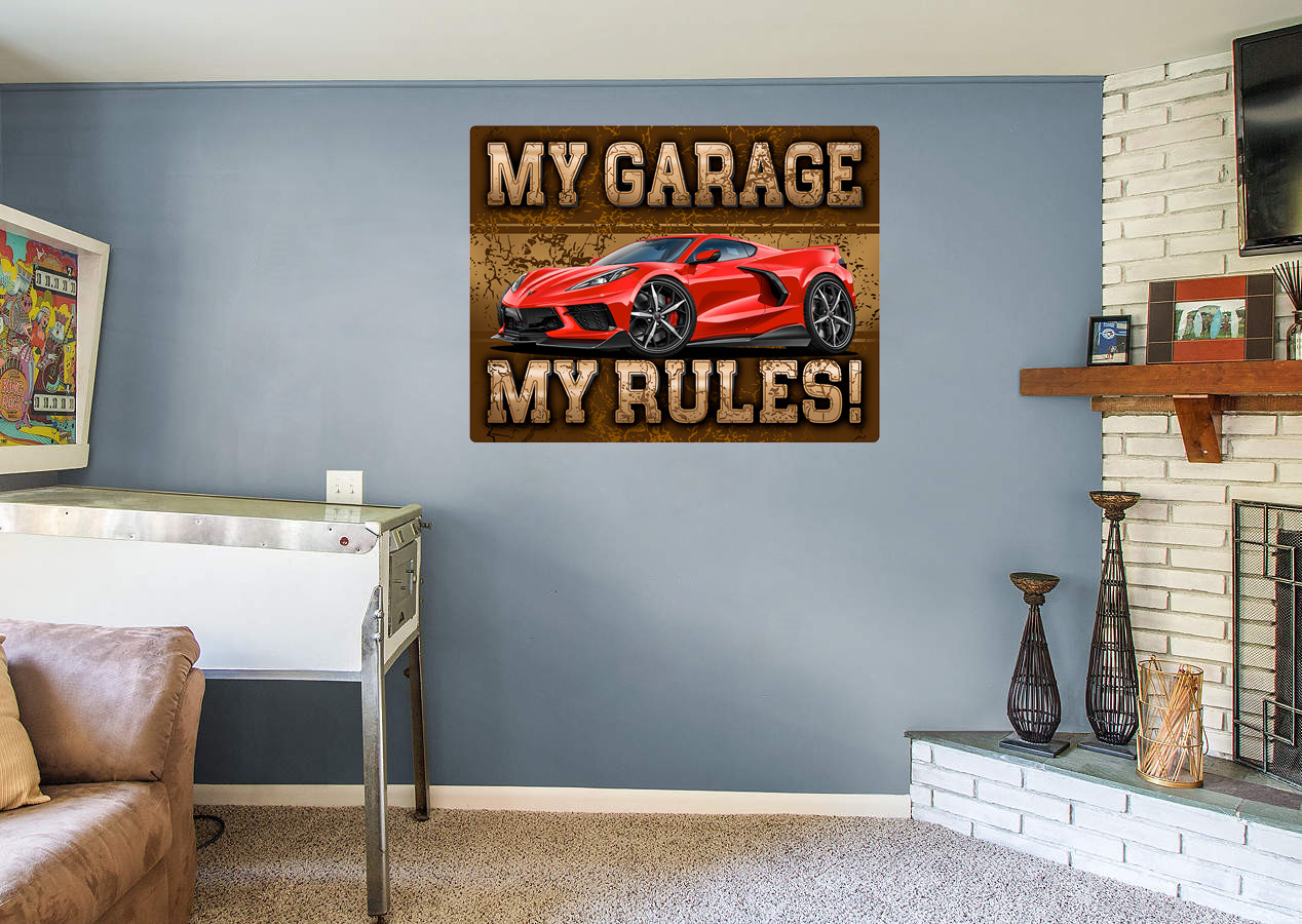 2021 2022 C8 Corvette My Garage My Rules Wall Art Graphic Sticker