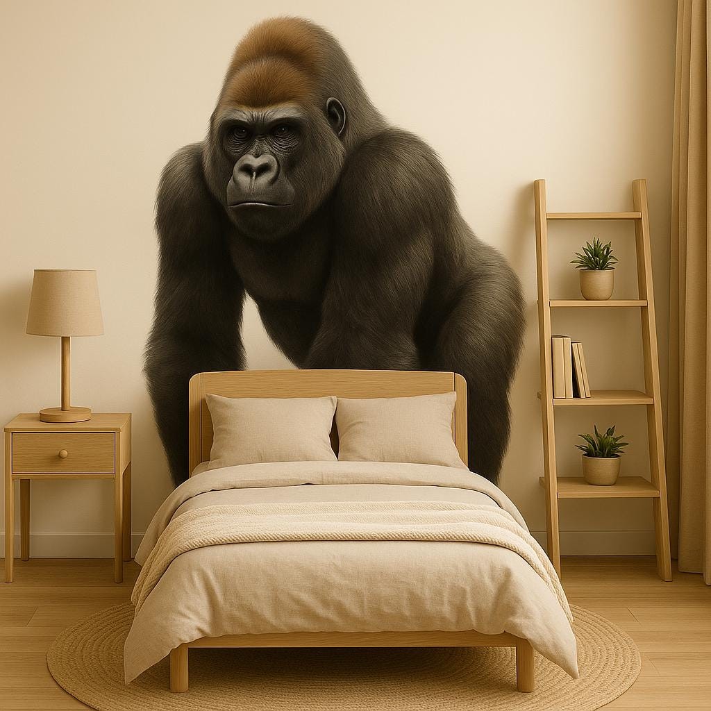 Gorilla Wall Decal | Jungle Safari Wall Sticker