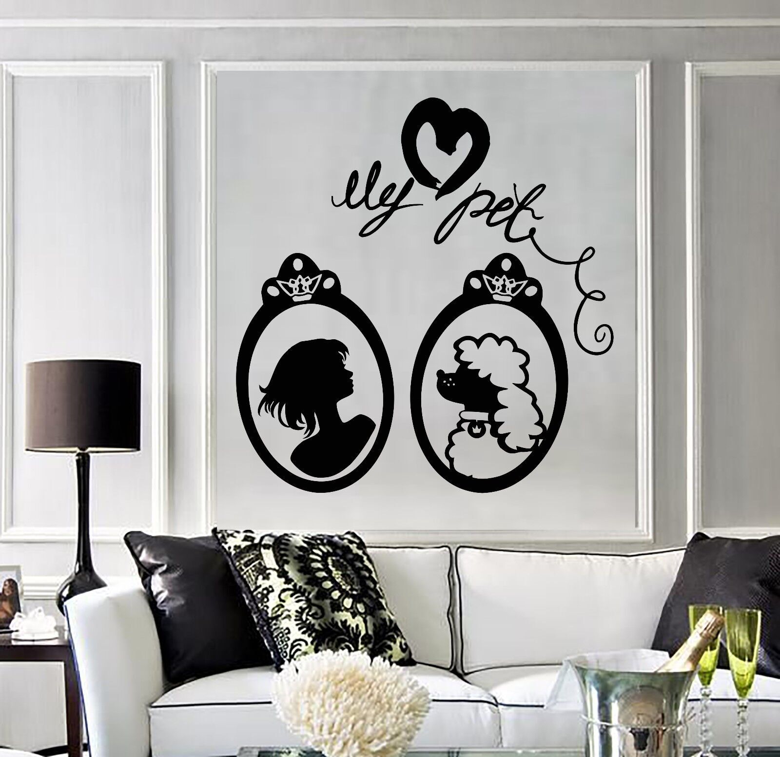Vinyl Wall Decal Girl Room Woman Portrait My Pet Stickers (420ig)
