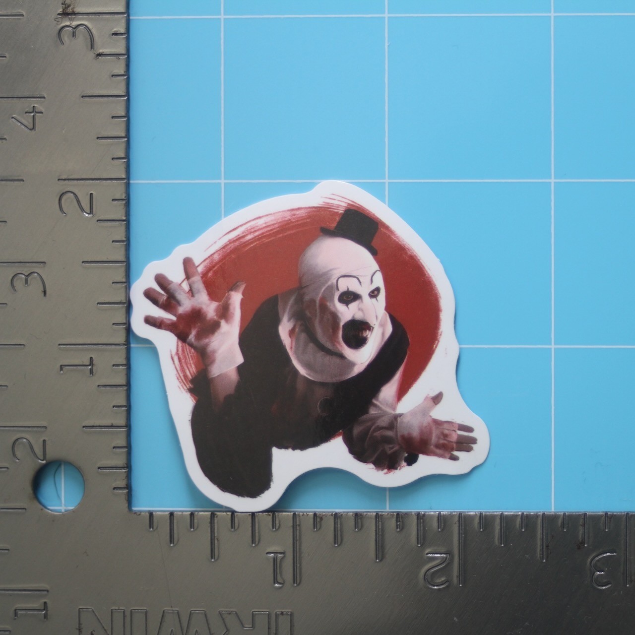 Terrifier Sticker (ART THE CLOWN) Bloody Horror Movie, Gloss PVC Decal