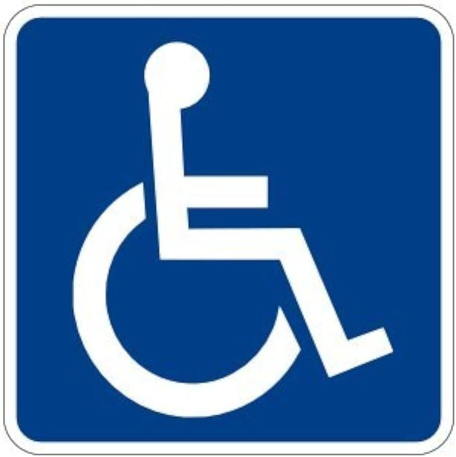 Handicap Parking Disabled sticker decal 4" x 4"