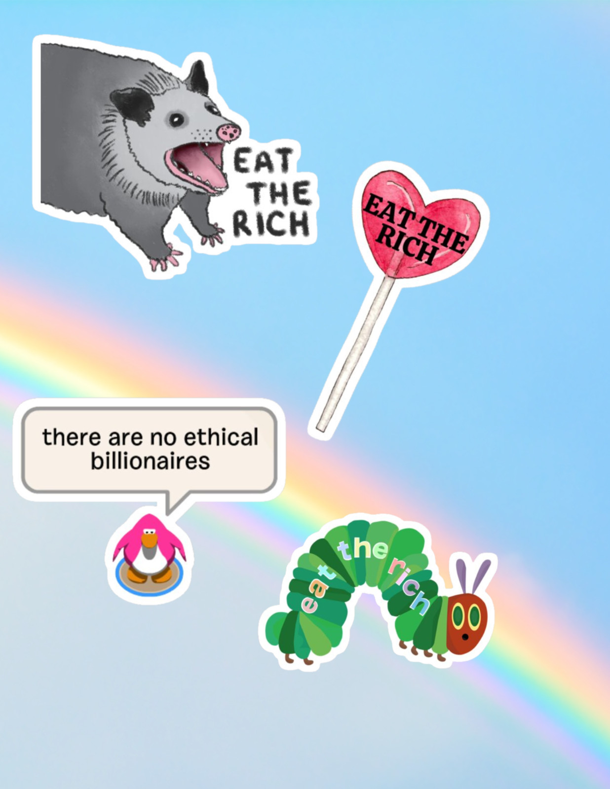 Eat The Rich 4pc Sticker Pack