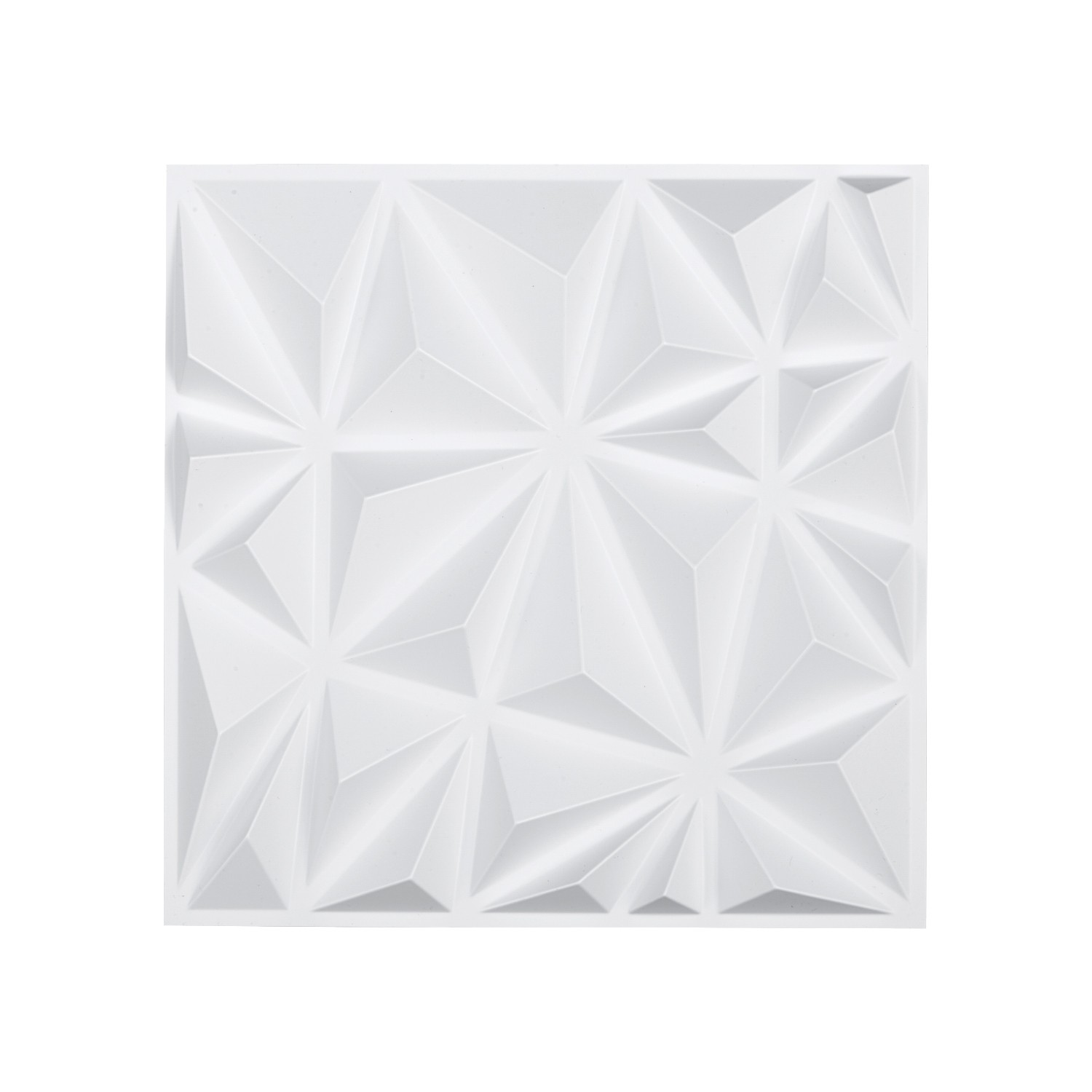 33 Pack White 3D Wall Panels Decorative PVC Tile 11.81" X 11.81" Diamond Design