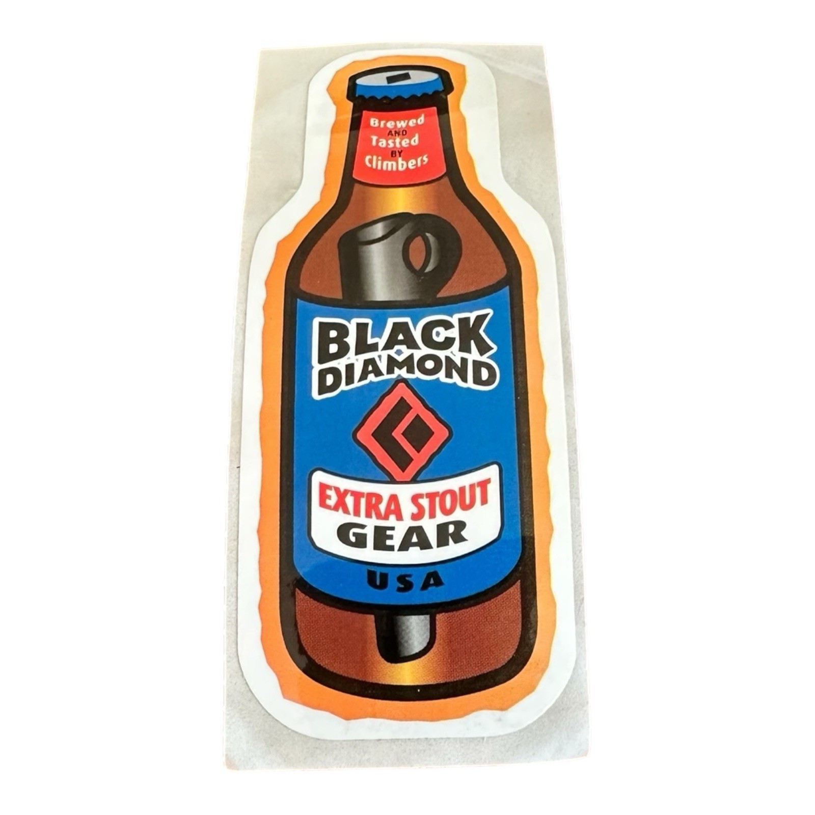 Vintage Original Black Diamond Extra Stout Gear Beer Bottle Climb Sticker Decal