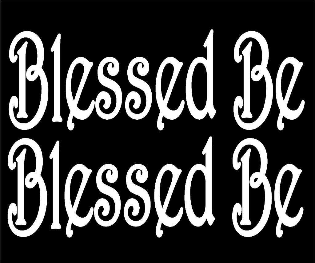 Blessed Be Decals Set of Two Wicca Pagan Witch car vinyl stickers