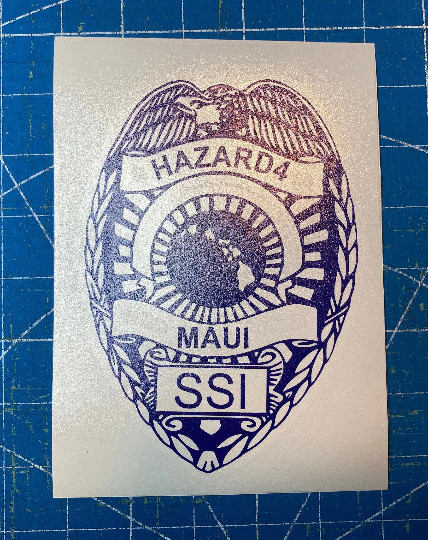 Custom Police Badge "Protect and Serve" Shield Style Vinyl Decal, Custom Sizes