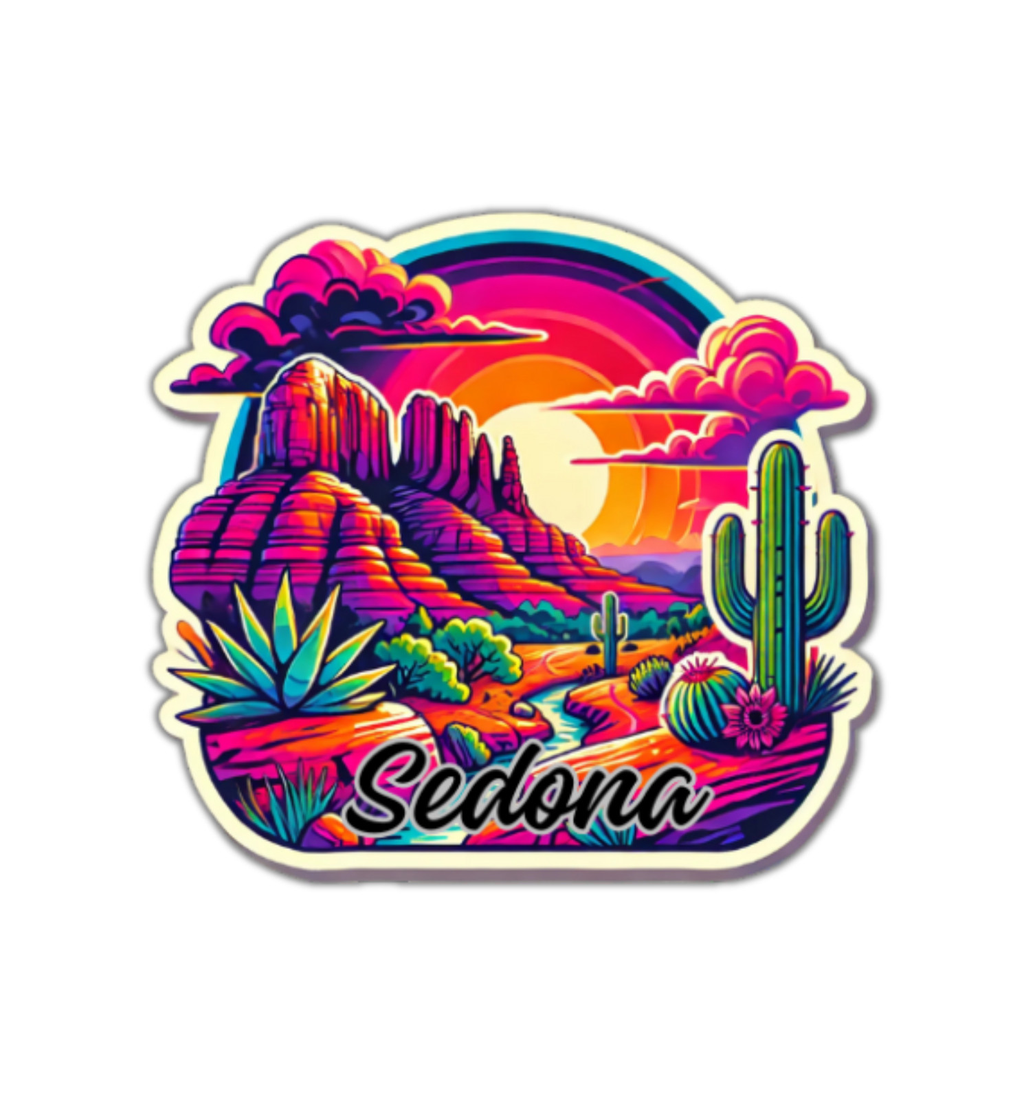 Sedona Arizona Fridge Magnet or Laptop Sticker