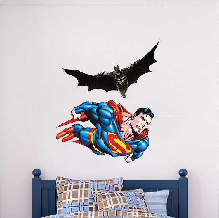 Superman Flying Wall Decal Mural Designs Vinyl DC Comics Justice League s47