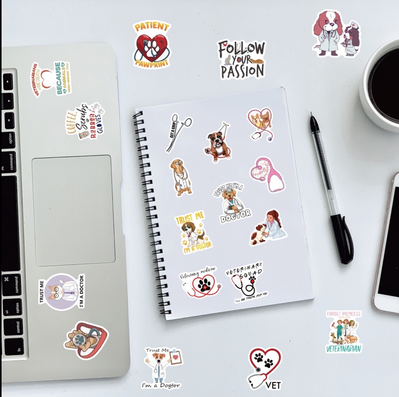 10 Random Vet Tech Animal Stickers Veterinarian Decal Laptop Hydro Free Shipping