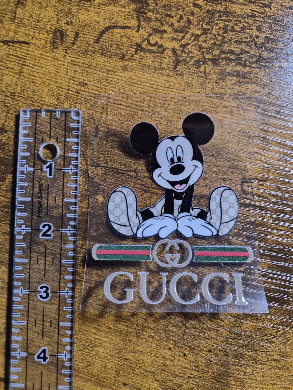 G & MICKEY MOUSE High Quality UV DTF Decal Sticker waterproof USA NOT VINYL
