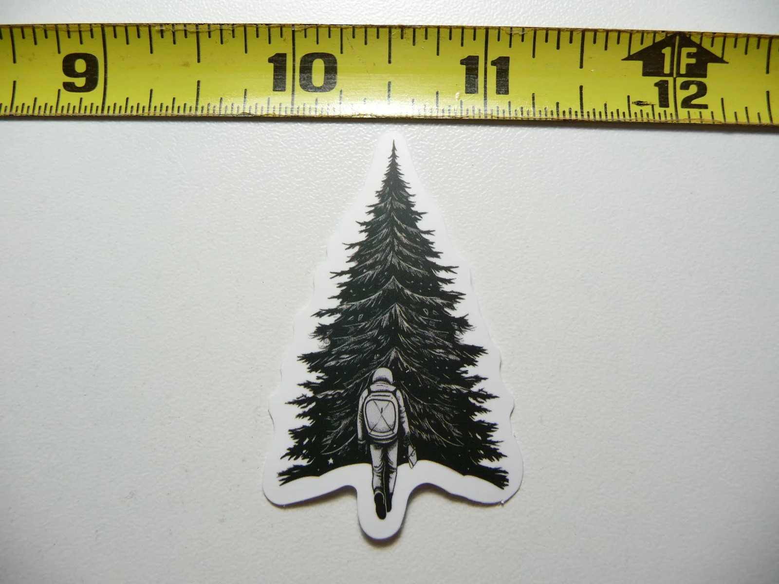 MAN HIKING WOODS SMALL STICKER DECAL NATURE OUTDOORS FUN CALMING FUNNY