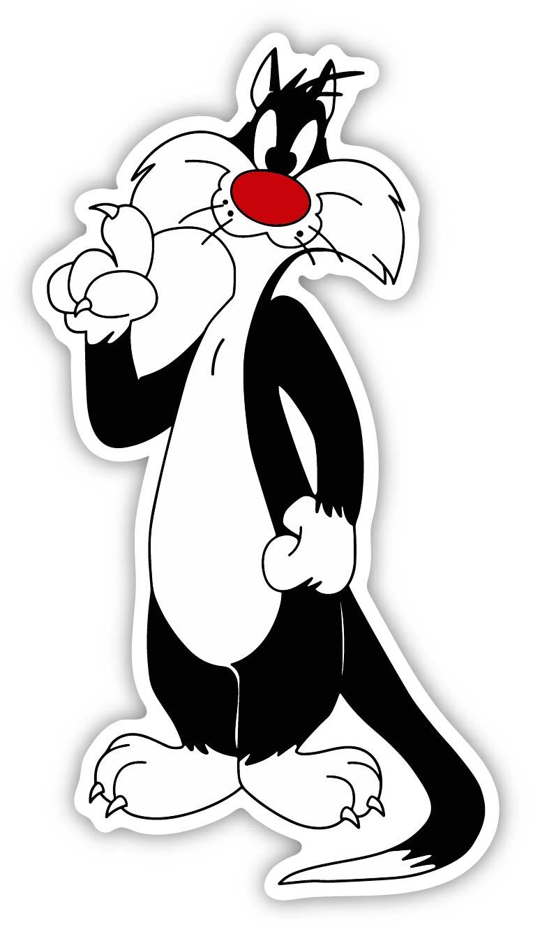 Sylvester Cat Cartoon Sticker laptop wall car phone Kids Looney Tunes