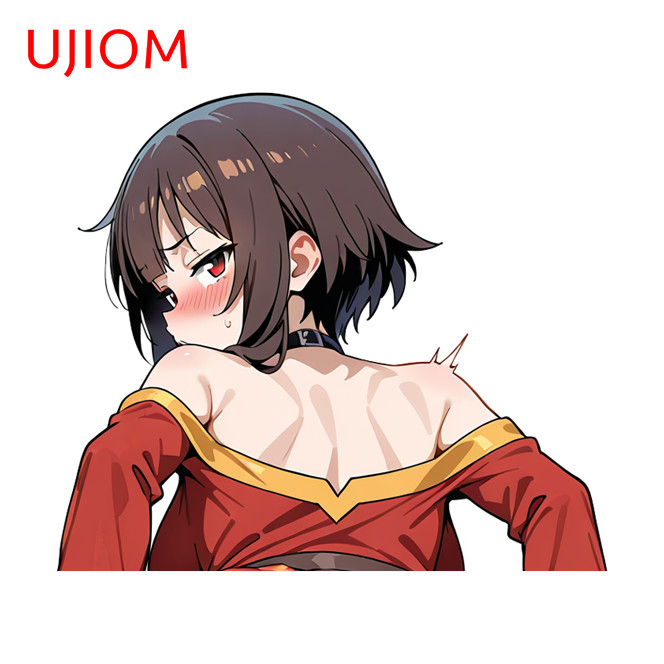 EARLFAMILY 5.1" Megumin Anime Car Sticker Hood Rearview Mirror Trunk Decals