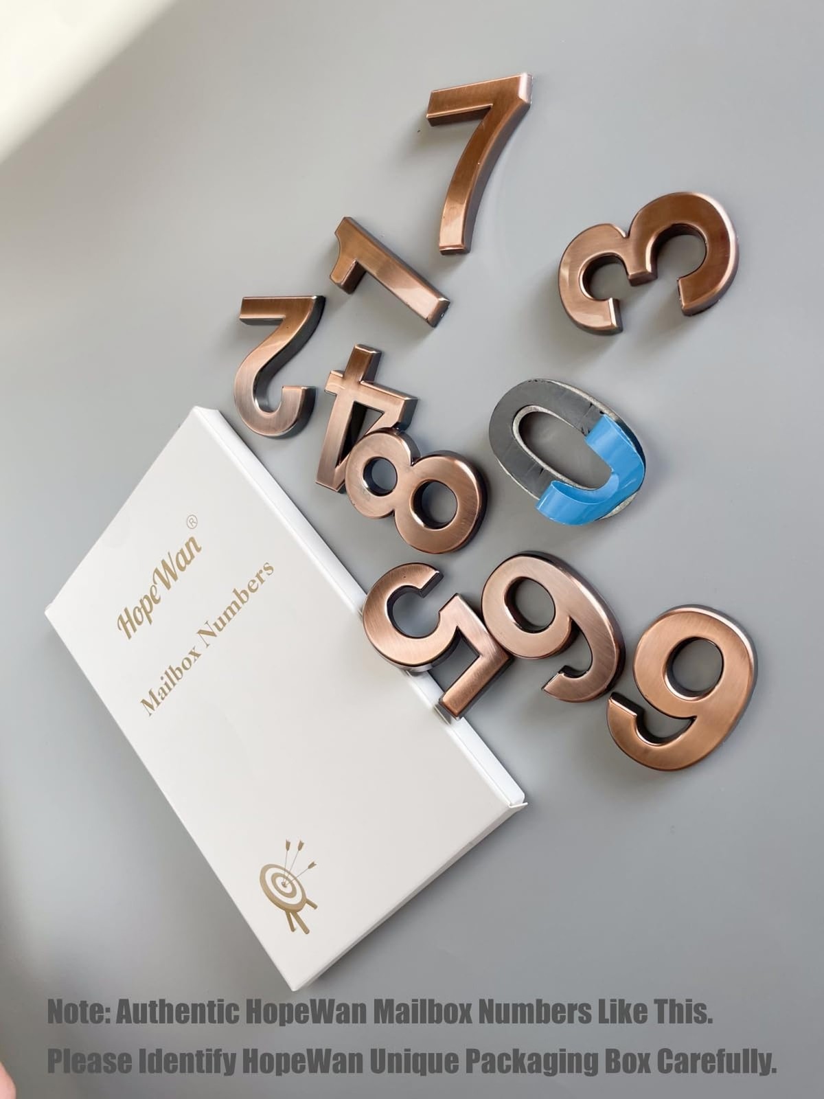 Bronze Mailbox Numbers, 2 Inch 3D Door Number Stickers for Apartments Office …