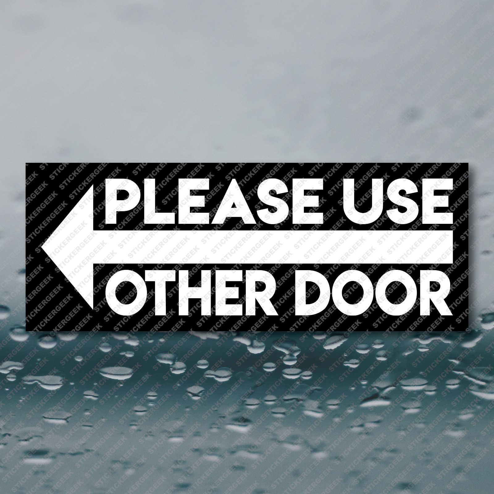 PLEASE USE OTHER DOOR Arrow LEFT Retail Store Business Market Sign Sticker 8×3