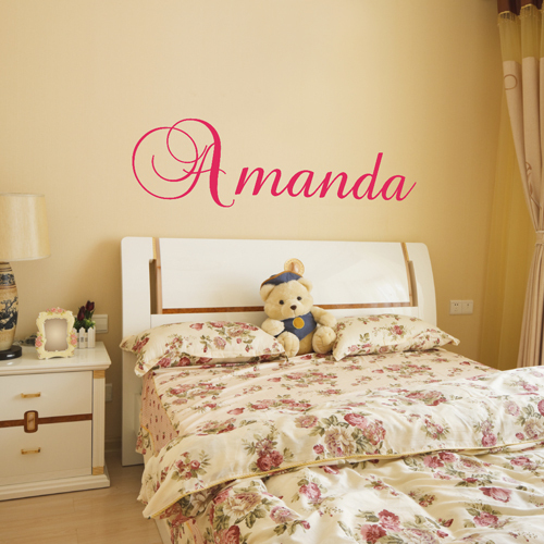 CUSTOM NAME VINYL WALL DECAL STICKER ART -REMOVABLE WORDS HOME DECOR -MURAL