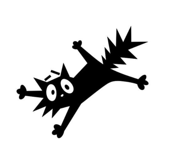 Cute Funny Cat Splat Vinyl Decal Sticker Car Truck Window Laptop Water bottle