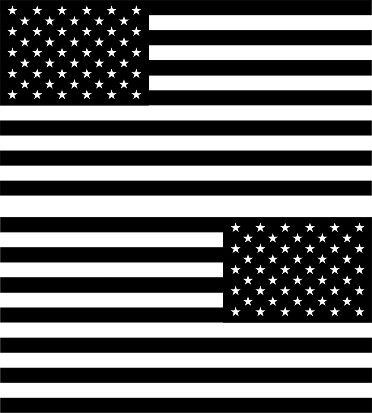 American Flag 5.5" Vinyl Stickers Right & Left 2 Pack 18 Differ Colors