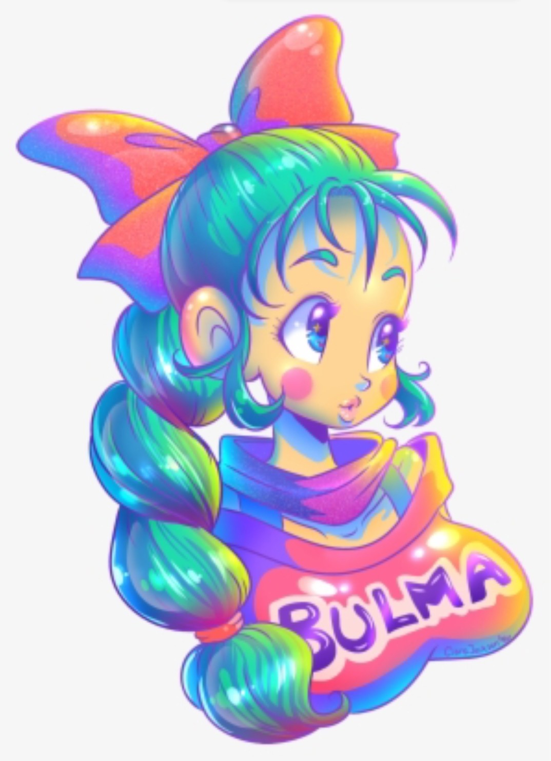 DRAGON BALL Z X BULMA X VYNIL DIE-CUT STICKER 3X2