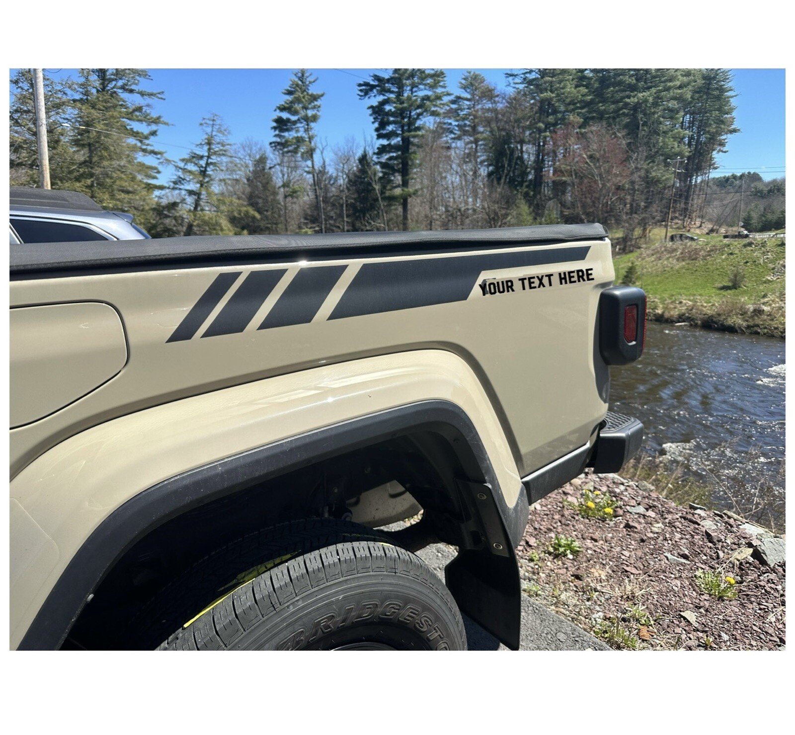 Custom Strobe Gradient Bedside Decal Decals Graphics Fit Any Jeep Gladiator