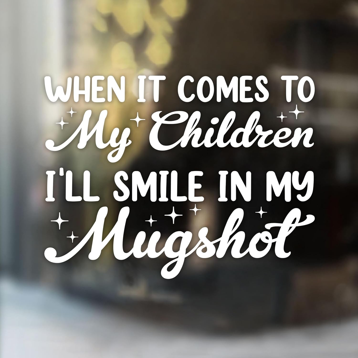 Funny Sarcastic Car Decal Smile in My Mugshot Car Sticker for Parents Quote