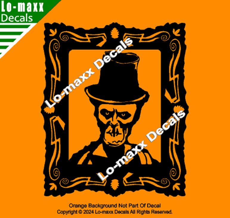 A Portrait Of Dead Man Lewis Macabre Top Hat Skull Die Cut Vinyl Decal Art
