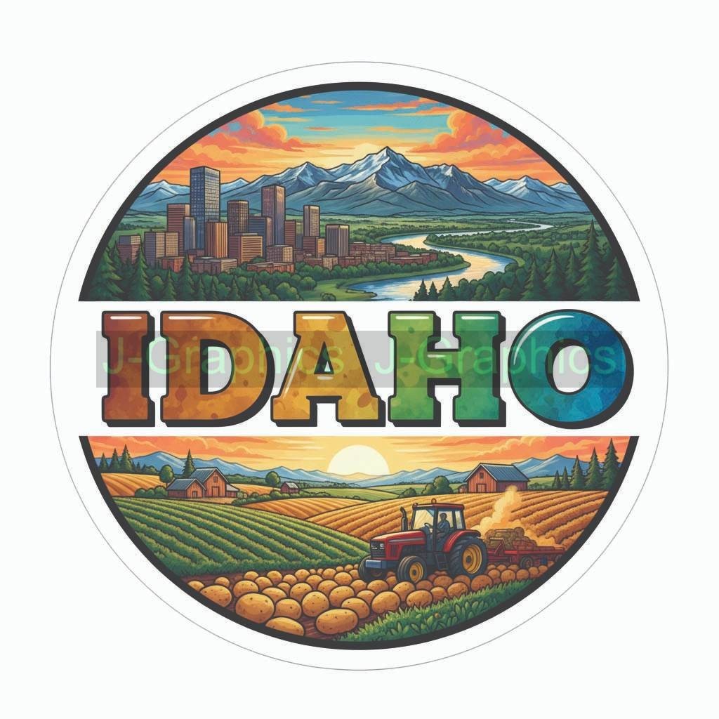 Idaho Vinyl Decal Sticker State Novelty Travel Souvenir B