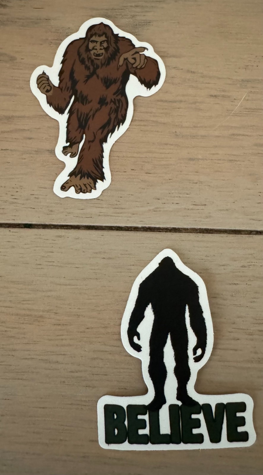 YETI BIGFOOT BELIEVE Stickers Car Bumper Window Laptop Brown Black/White (2)