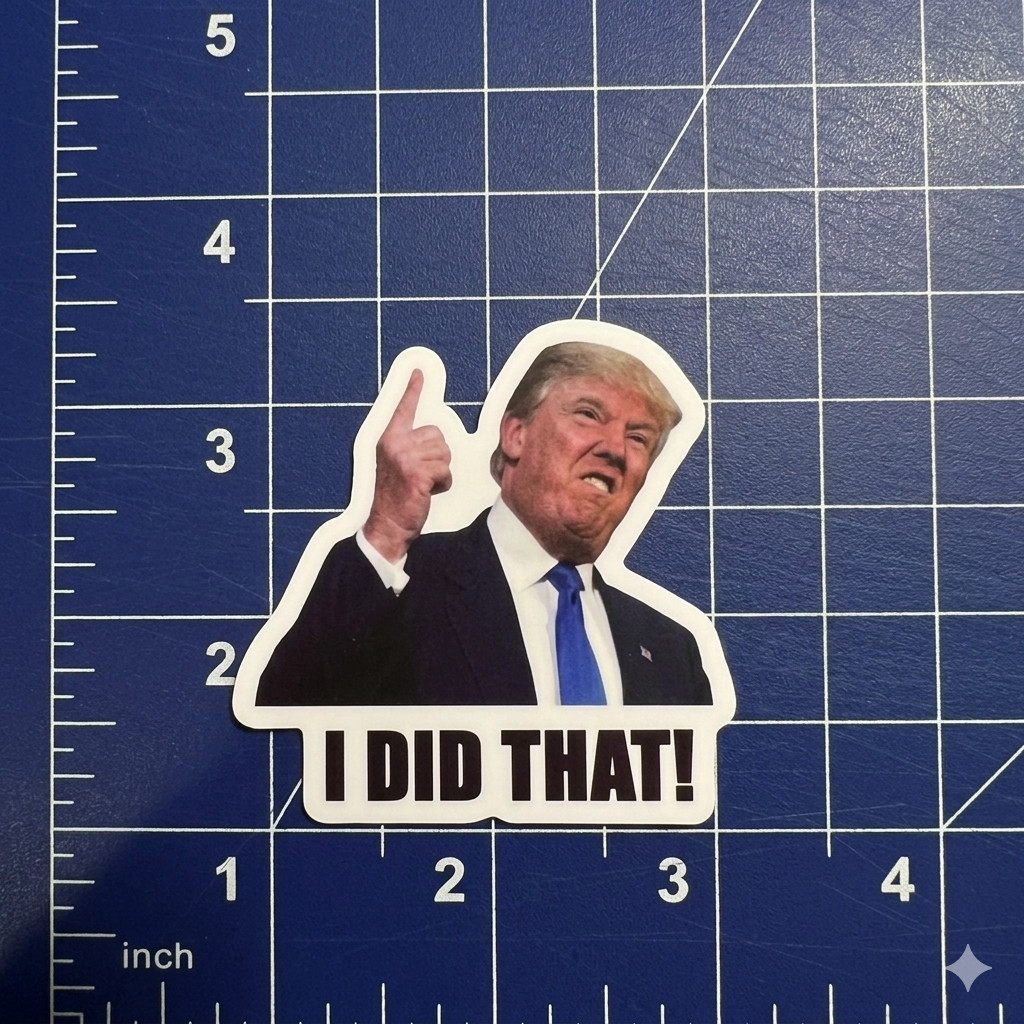 Trump I Did That Stickers 1.5" Waterproof Vinyl Decal Gas Pump Car 10 50 100 pcs