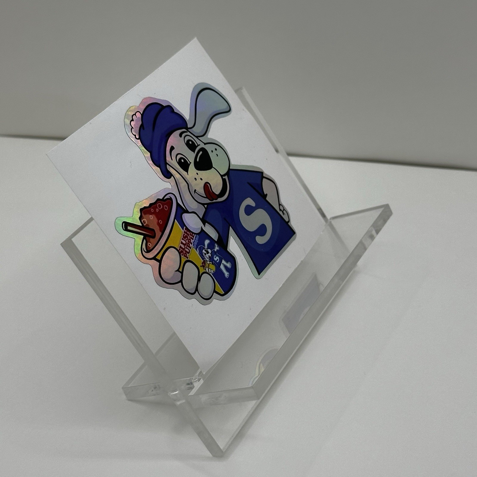 HOLOGRAPHIC SLUSH PUPPIES 3” INCH Vinyl Sticker Decal Retro VTG Nostalgic Puppy