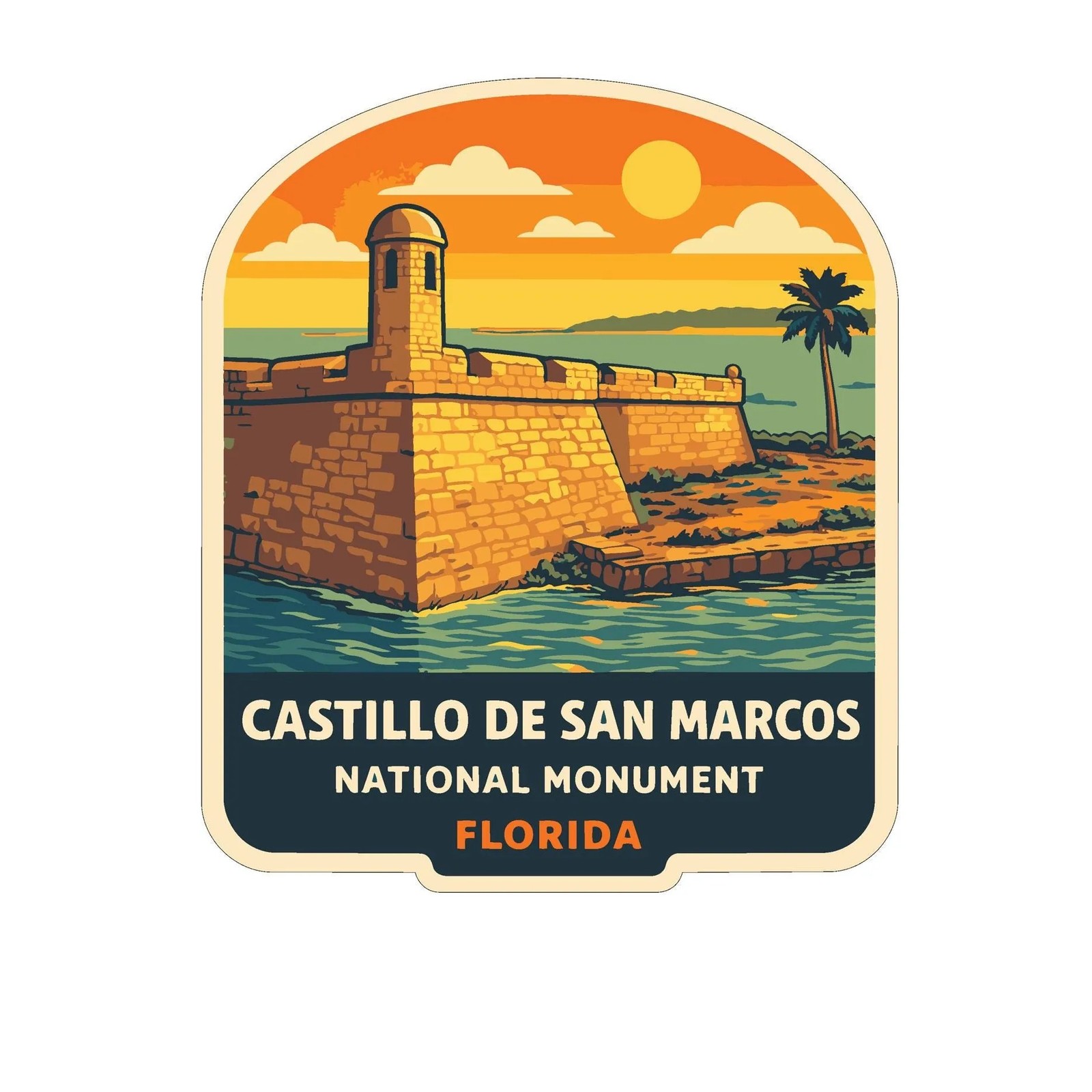 Castillo de San Marcos Florida Sticker Decal Vinyl Die-Cut US National Monuments