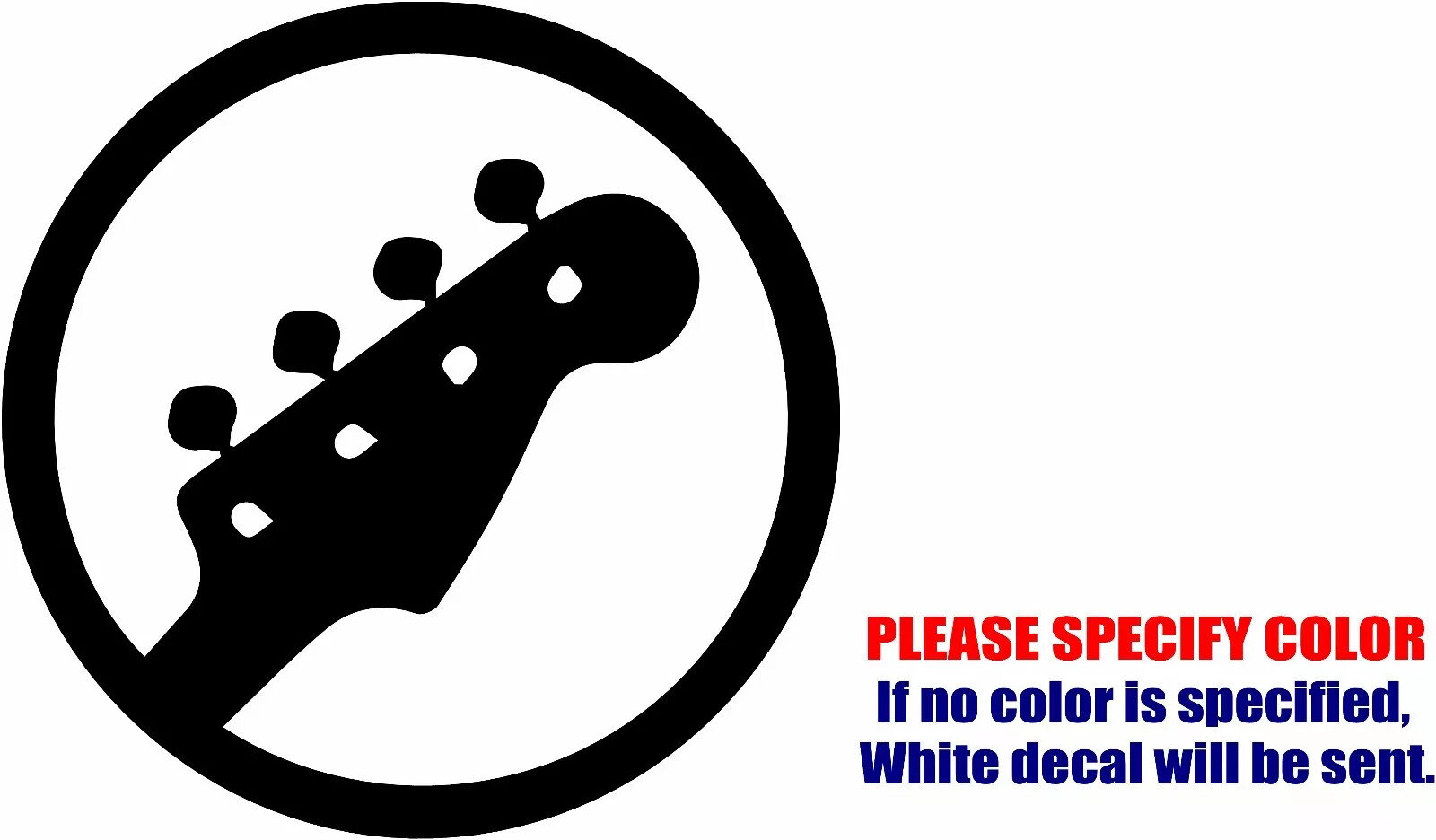 Bass Guitar Head #2 adhesive Vinyl Decal Sticker Car Truck window Various Sizes