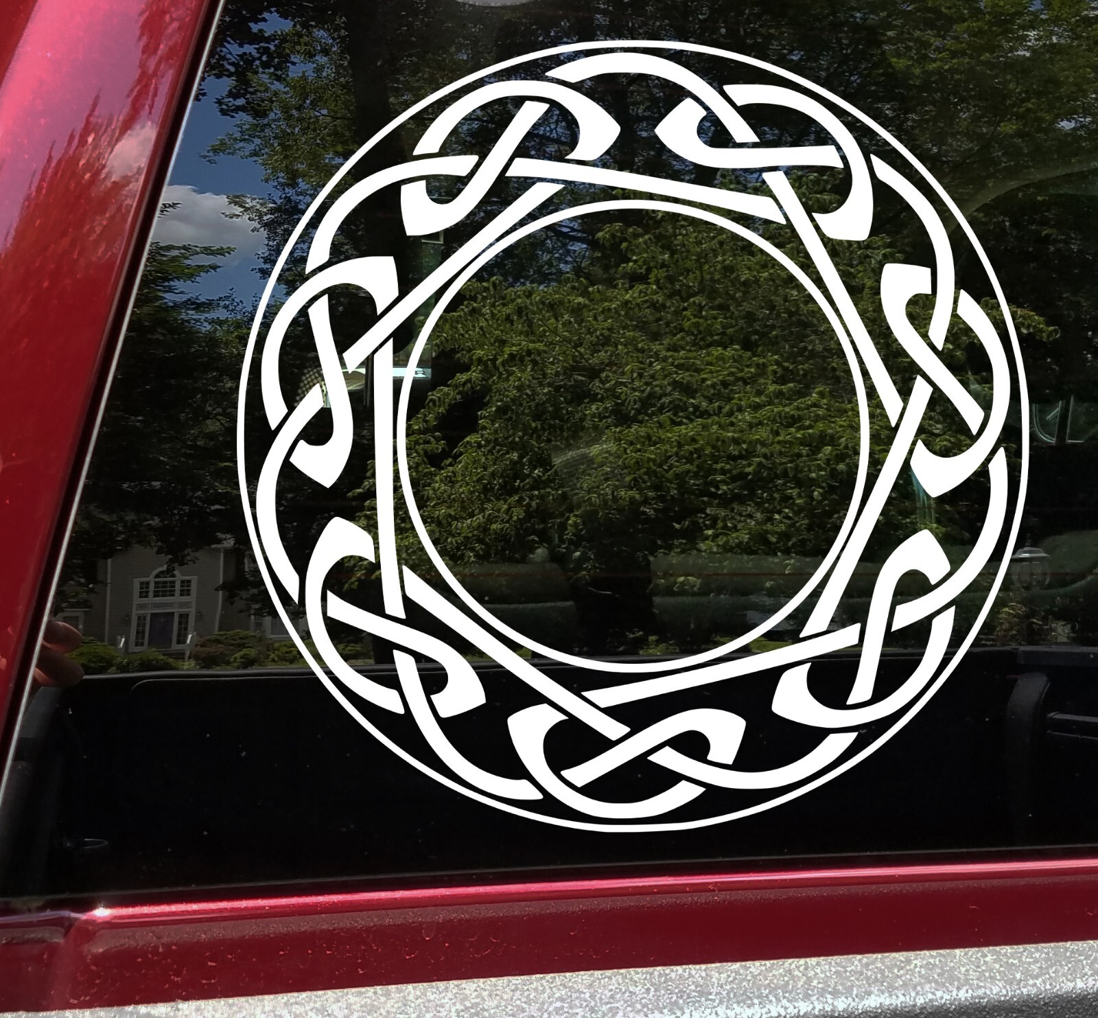 Celtic Knot Circle Vinyl Decal | Wreath Infinity Symbol | Die Cut Sticker
