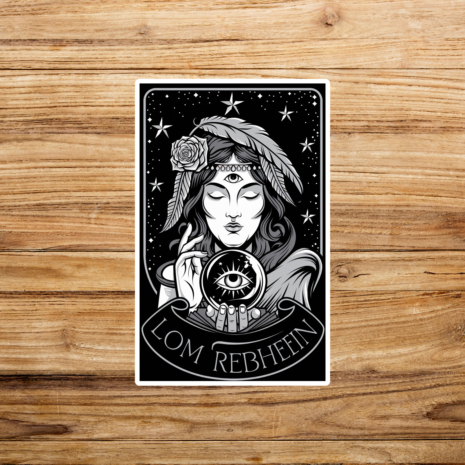 Mystical Gypsy Woman Sticker – Fortune Teller Tarot Astrology Magic Decal #2245