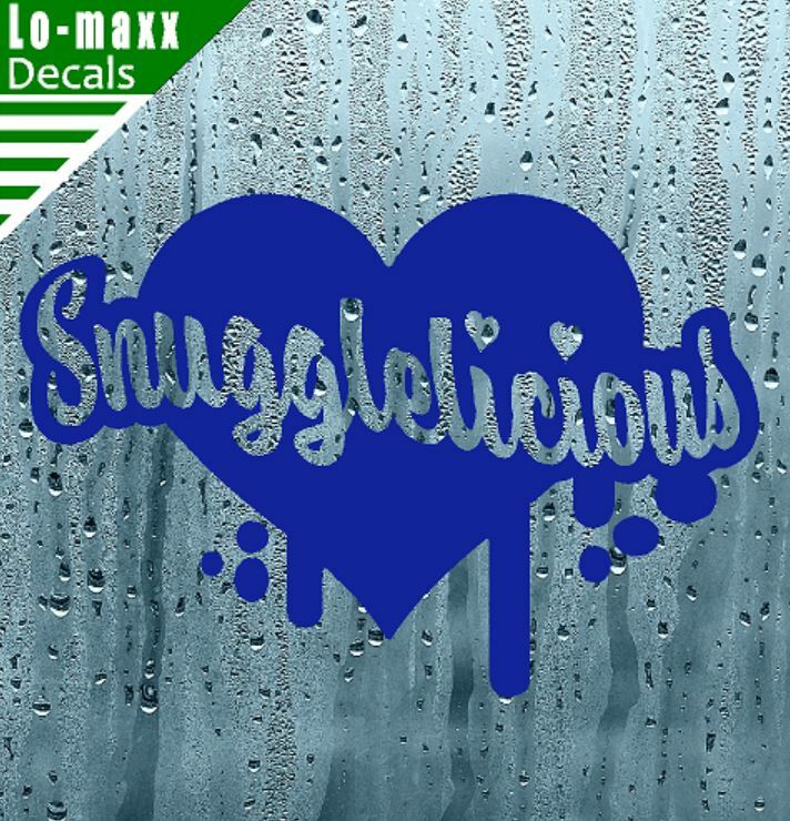 Snugglelicious Cute Custom Design Art Various Sizes & Colors Die Cut Vinyl Decal