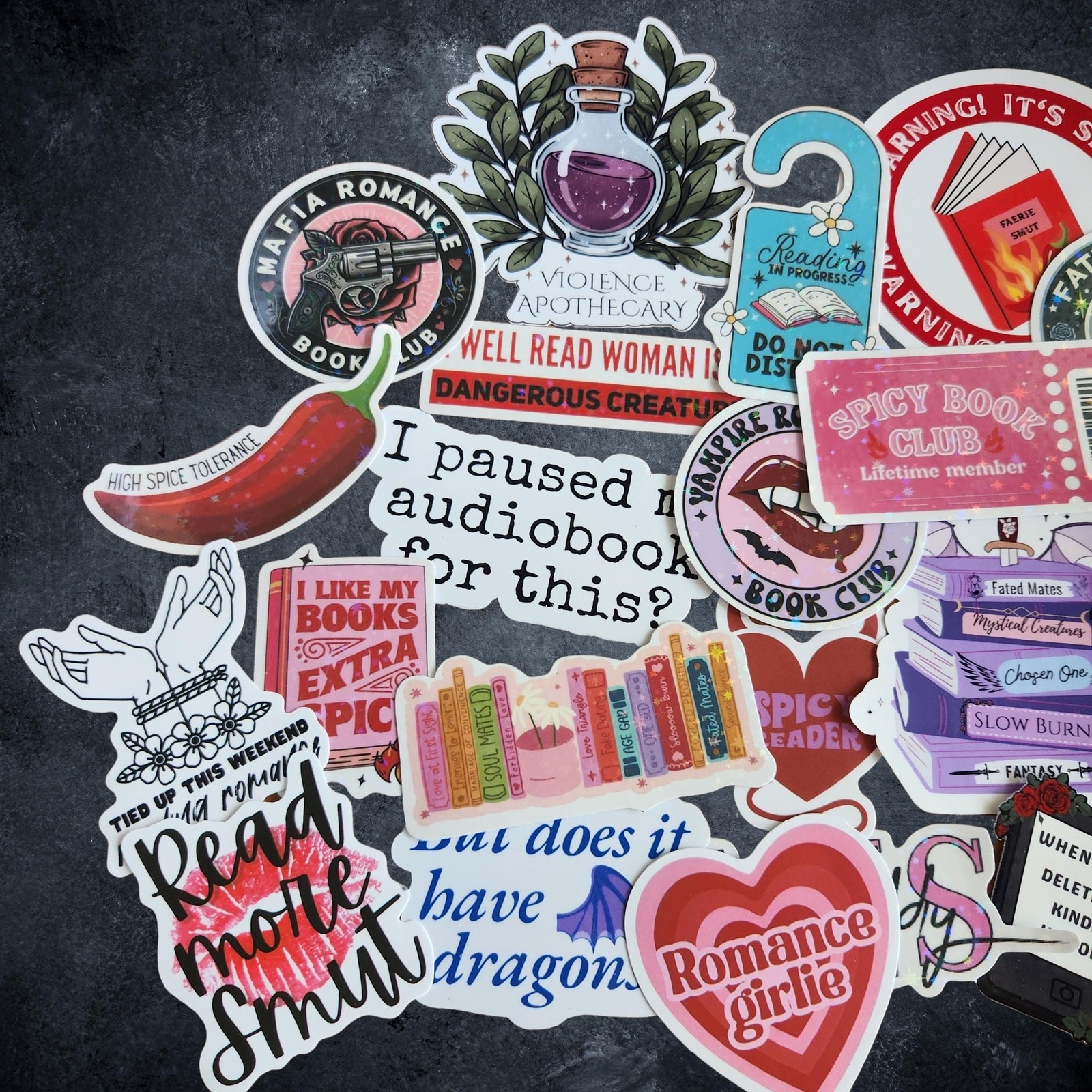 Hot Girls Read Fantasy Vinyl Sticker Reading Sassy Bookish Booktok Water Bottle