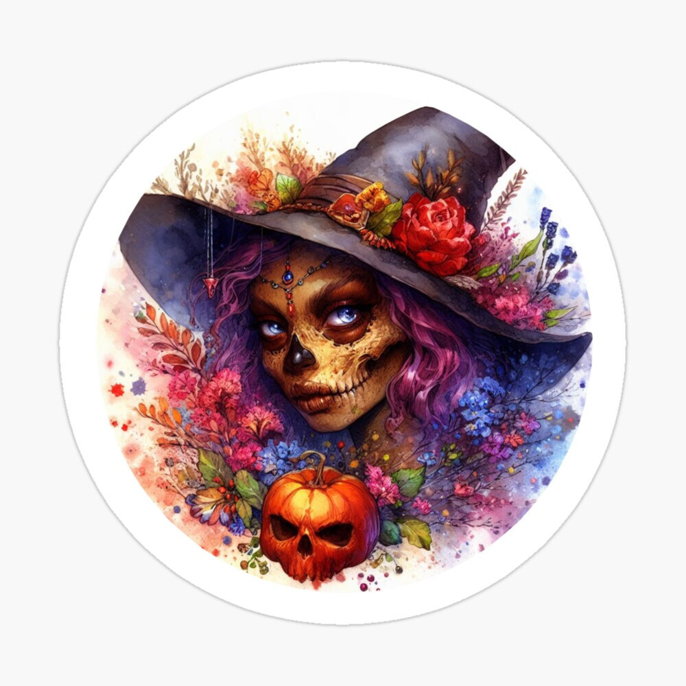 Sweet Witchy Magic Sticker by C Autumn Trapp Original Art 3" x 3"