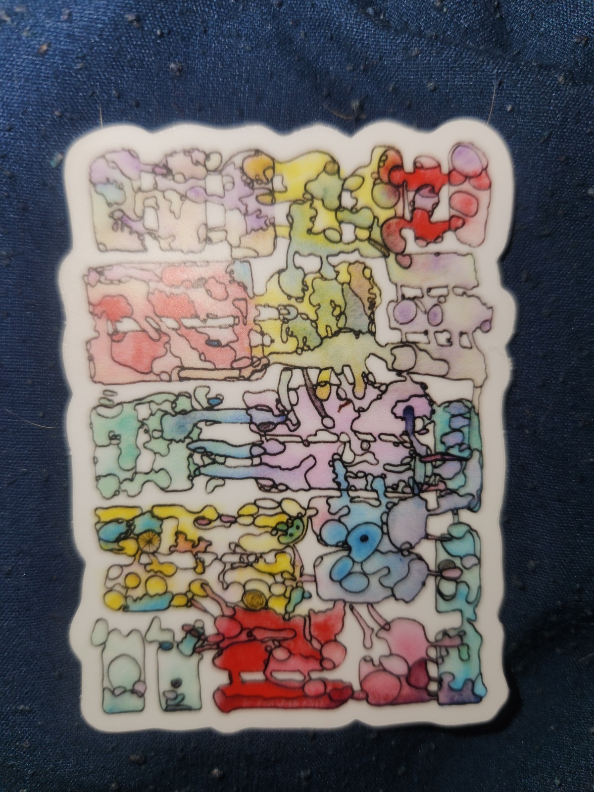 Pretty Monster Vinyl Sticker 2 x 3 – Print From An Original Watercolor Painting