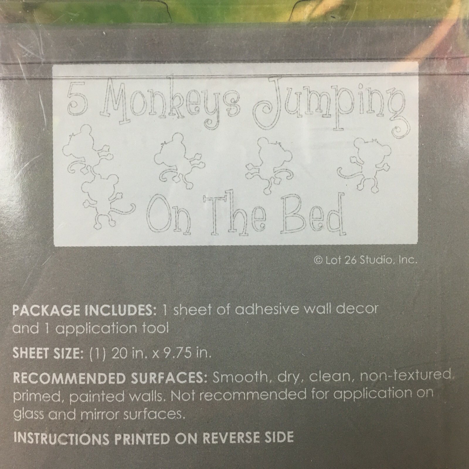 5 Monkeys Jumping Vinyl Decal Babies Nursery Room Baby Decorations Wall Cute NEW